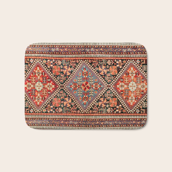 Qashqa'i  Antique Fars Southwest Persian Rug Print Bath Mat Gallery Image 1