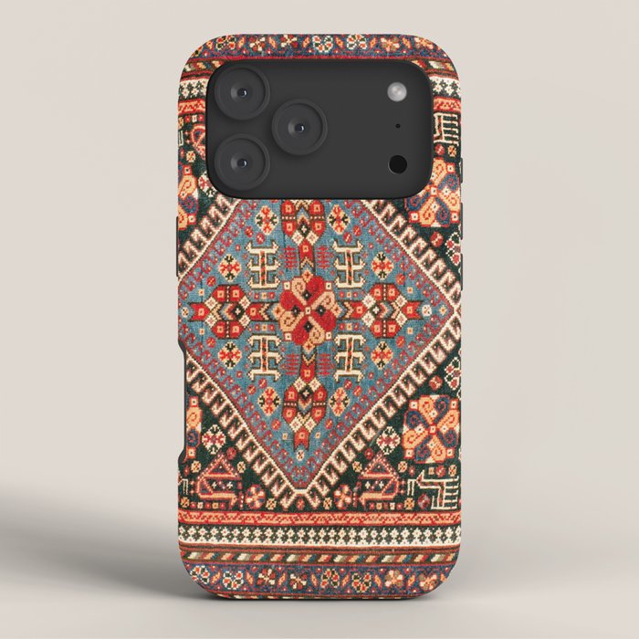 Qashqa'i  Antique Fars Southwest Persian Rug Print iPhone Case Gallery Image 3