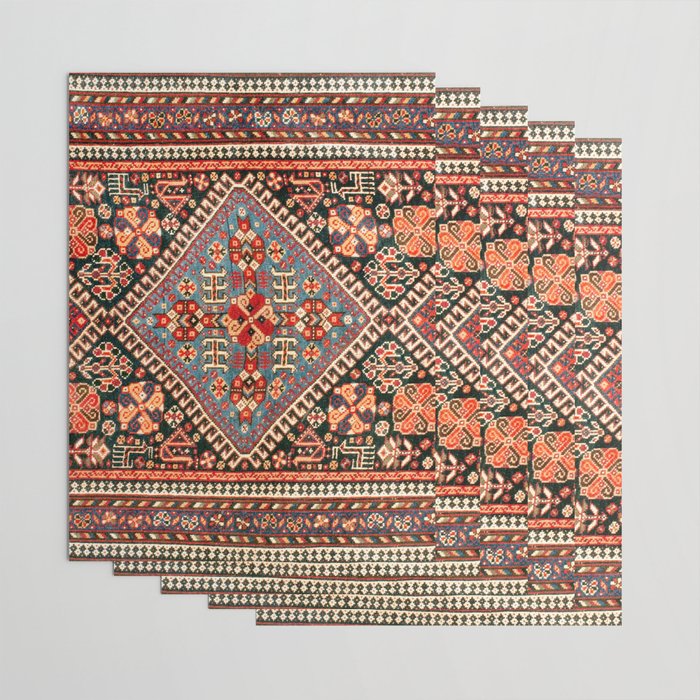 Qashqa'i  Antique Fars Southwest Persian Rug Print Wrapping Paper Gallery Image 3