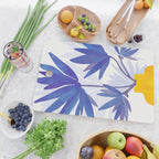 Indigo Blooms Abstract Botanical Cutting Board Gallery Image 2