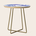 Indigo Blooms Abstract Botanical Side Table Gallery Image 1
