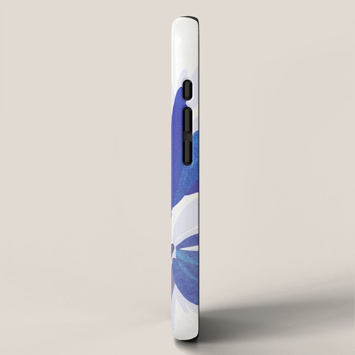 Indigo Blooms Abstract Botanical iPhone Case Gallery Image 2