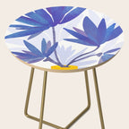 Indigo Blooms Abstract Botanical Side Table Gallery Image 2