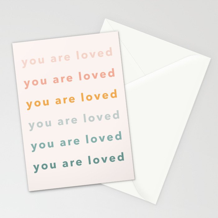 you are loved rainbow  Stationery Card Gallery Image 2
