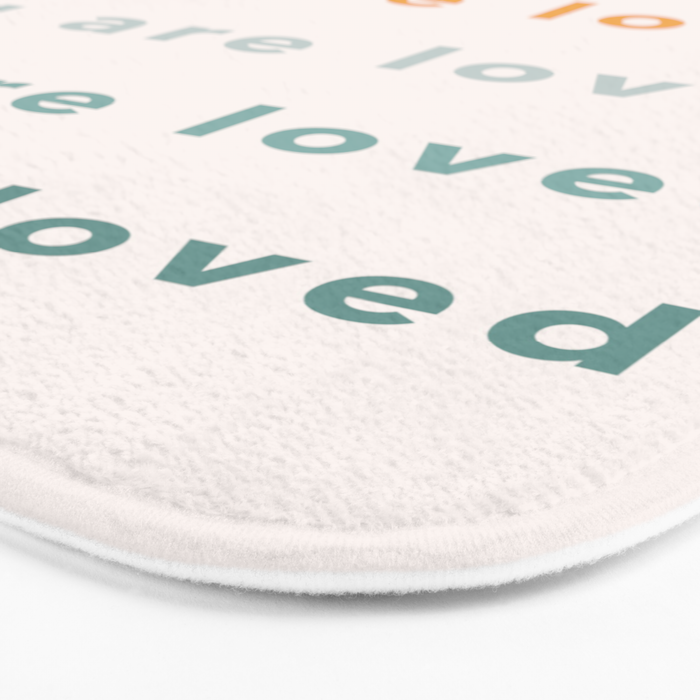 you are loved rainbow  Bath Mat Gallery Image 3