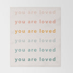 you are loved rainbow  Throw Blanket Gallery Image 2