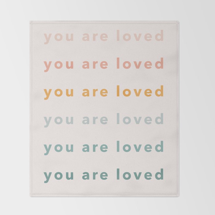 you are loved rainbow  Throw Blanket Gallery Image 2