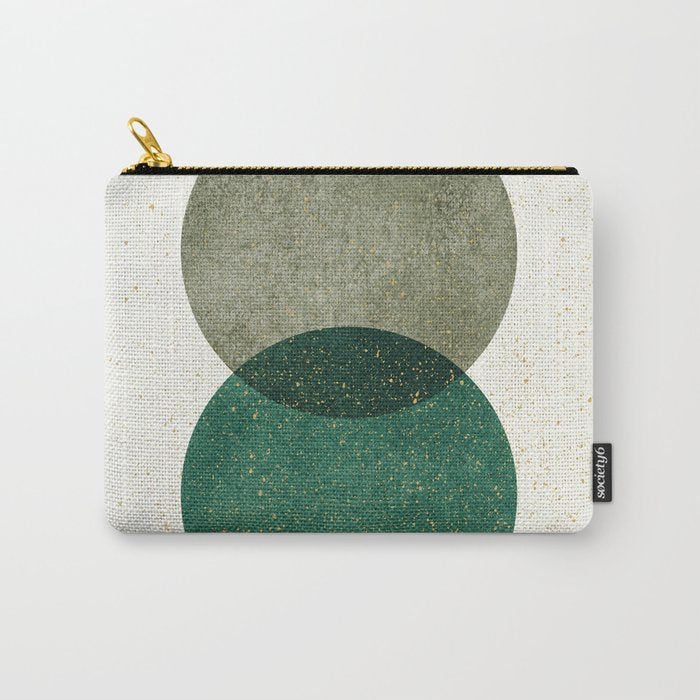 Circle Abstract - Greenery Carry All Pouch Gallery Image 1