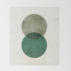 Circle Abstract - Greenery Throw Blanket Gallery Image 2