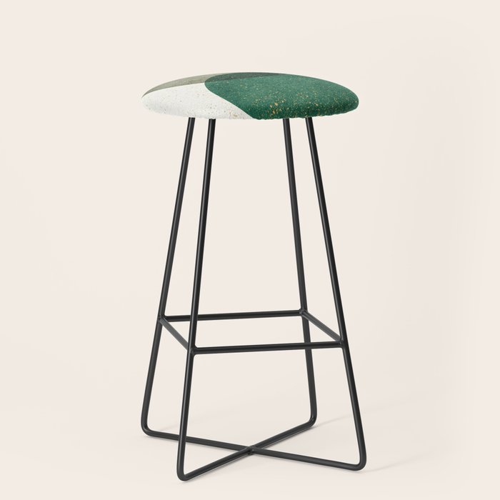 Circle Abstract - Greenery Stool Gallery Image 1