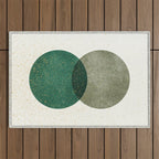 Circle Abstract - Greenery Outdoor Rug Gallery Image 1