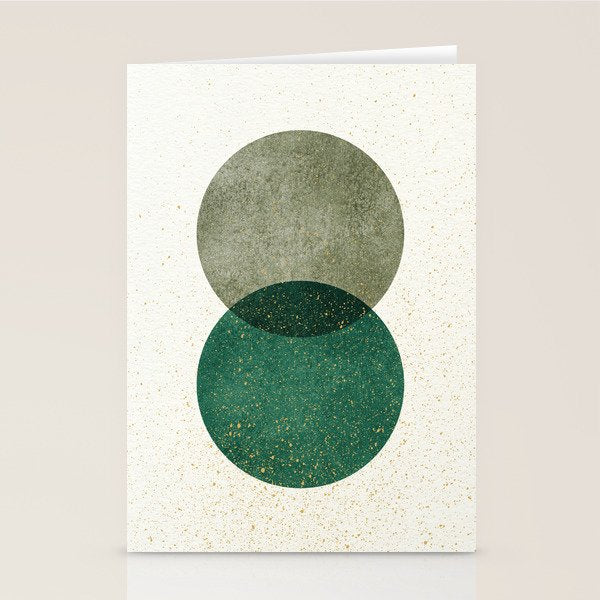 Circle Abstract - Greenery Stationery Card Gallery Image 1