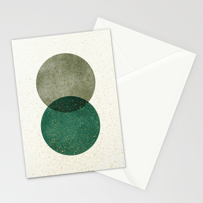 Circle Abstract - Greenery Stationery Card Gallery Image 2