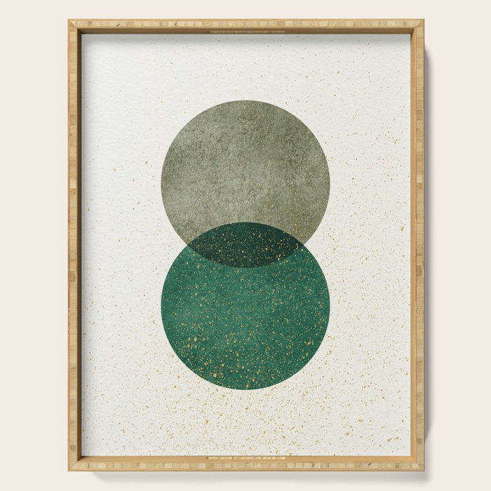 Circle Abstract - Greenery Serving Tray Gallery Image 1