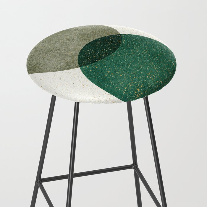 Circle Abstract - Greenery Stool Gallery Image 2
