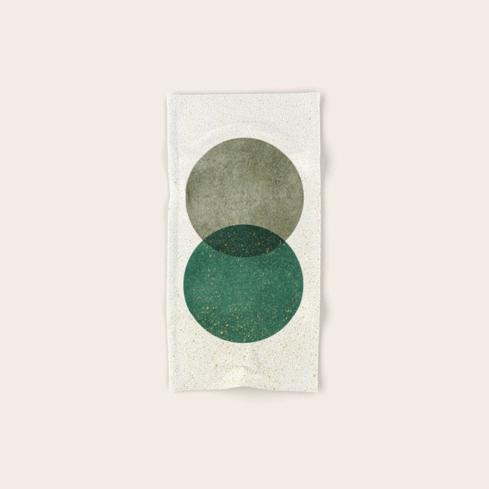 Circle Abstract - Greenery Bath Towel Gallery Image 1