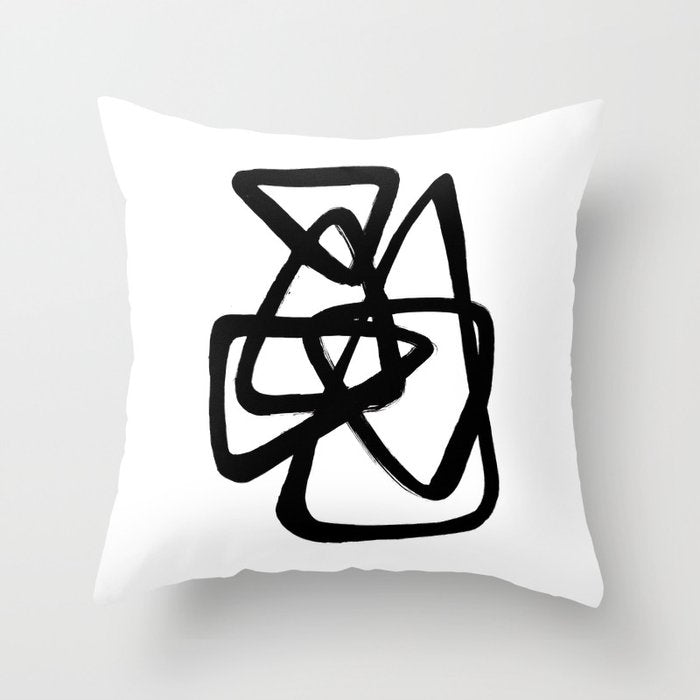 A Family Of Five White Background Throw Pillow Gallery Image 6