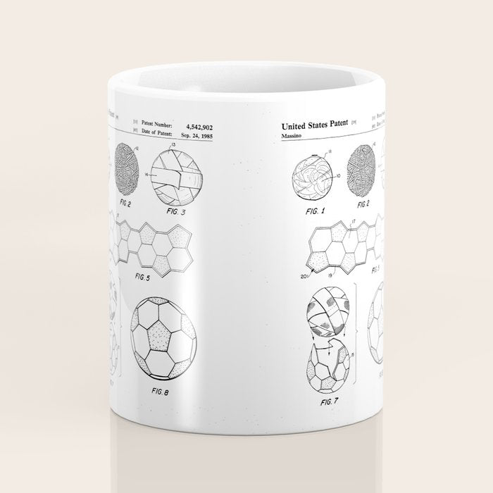 Soccer Ball Patent - Football Art - Black Chalkboard Coffee Mug Gallery Image 4