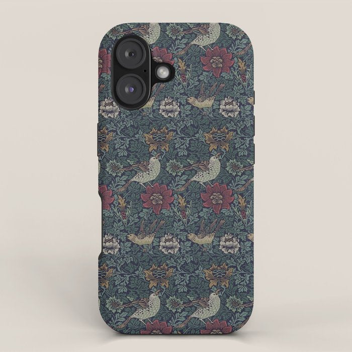 William Morris Bird and Anemone Forest Indigo iPhone Case Gallery Image 1