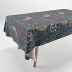 William Morris Bird and Anemone Forest Indigo Tablecloth Gallery Image 1