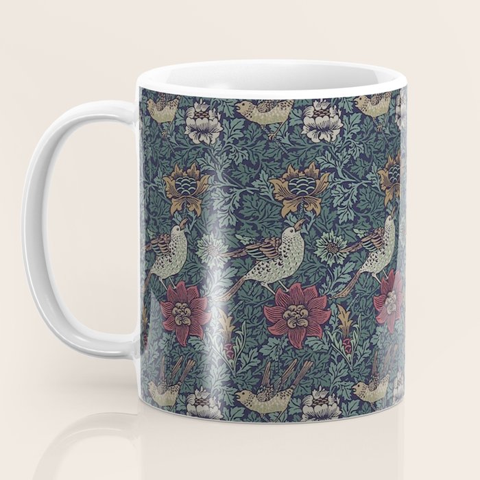 William Morris Bird and Anemone Forest Indigo Coffee Mug Gallery Image 3
