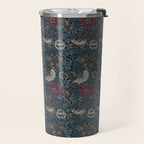 William Morris Bird and Anemone Forest Indigo Travel Mug Gallery Image 2
