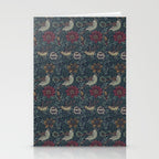 William Morris Bird and Anemone Forest Indigo Stationery Card Gallery Image 2