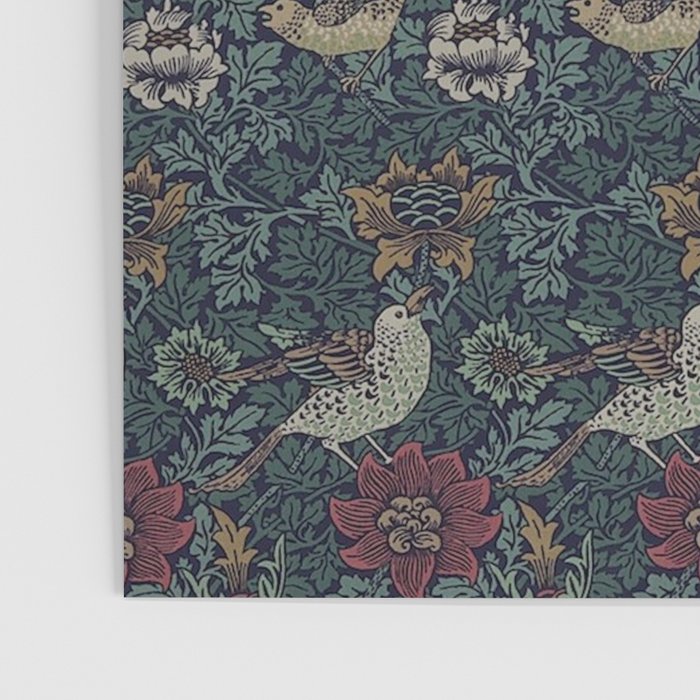 William Morris Bird and Anemone Forest Indigo Poster Gallery Image 3