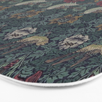 William Morris Bird and Anemone Forest Indigo Bath Mat Gallery Image 3