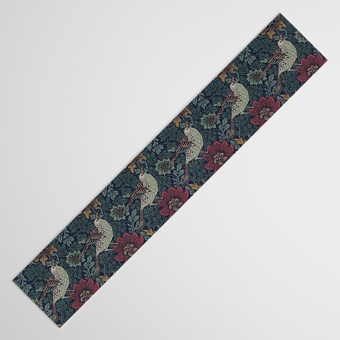 William Morris Bird and Anemone Forest Indigo Table Runner Gallery Image 3