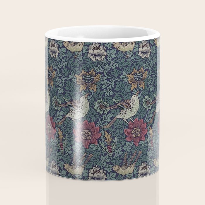 William Morris Bird and Anemone Forest Indigo Coffee Mug Gallery Image 4