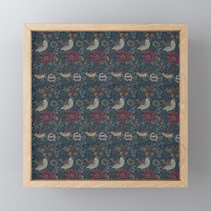 William Morris Bird and Anemone Forest Indigo Mini Art Print Gallery Image 1