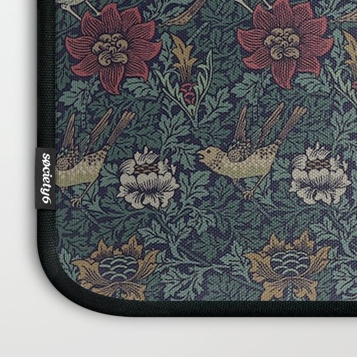 William Morris Bird and Anemone Forest Indigo Laptop Sleeve Gallery Image 3