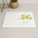 Mustard Bloom Girl Rug Gallery Image 1