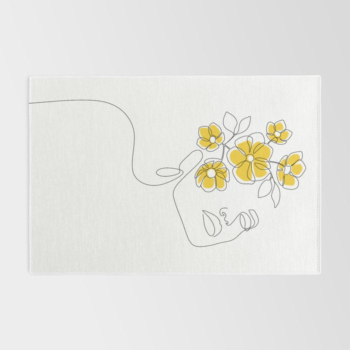 Mustard Bloom Girl Rug Gallery Image 2