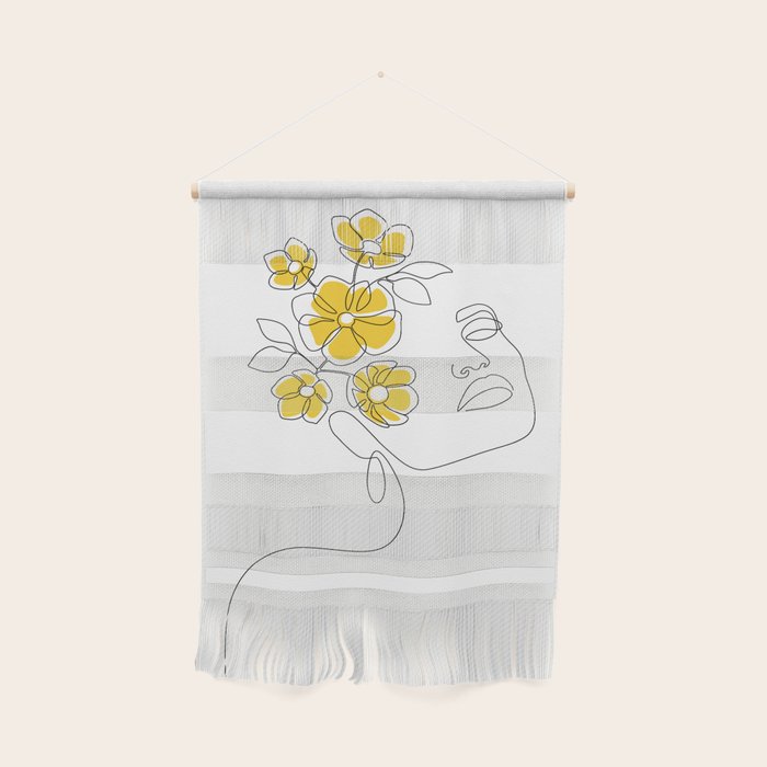 Mustard Bloom Girl Wall Hanging Gallery Image 1