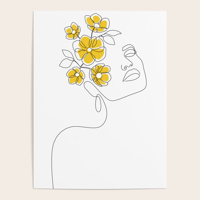 Mustard Bloom Girl Poster Gallery Image 4