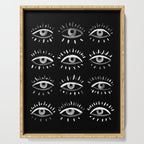Evil Eye - Black and White Serving Tray Gallery Image 1