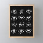 Evil Eye - Black and White Mini Art Print Gallery Image 1