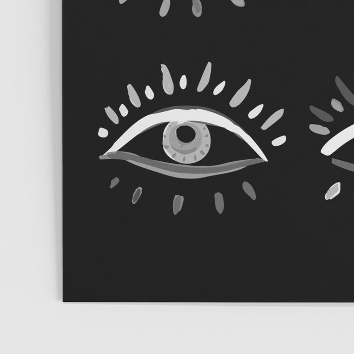 Evil Eye - Black and White Poster Gallery Image 3