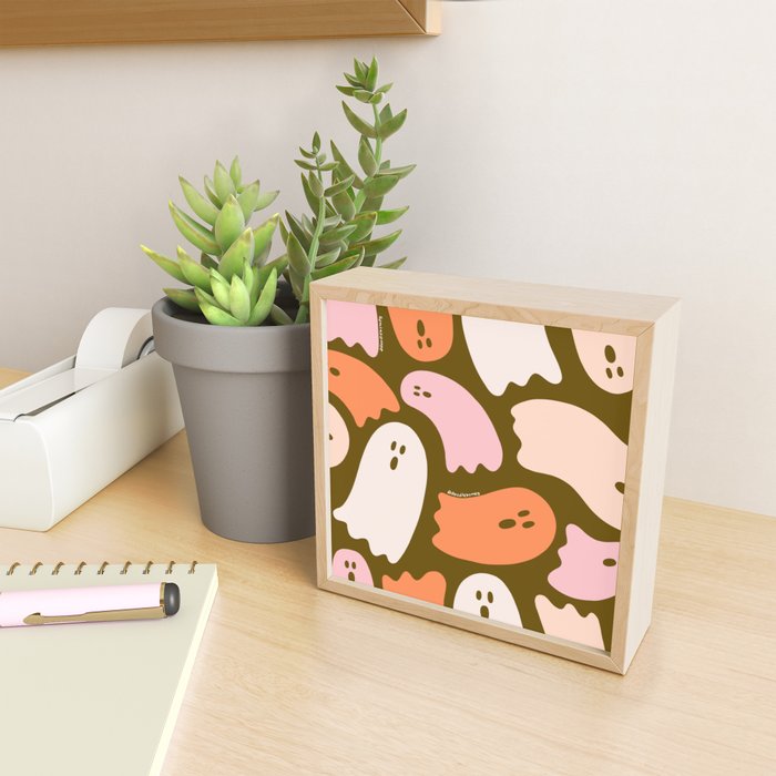 Ghost Print in Green Mini Art Print Gallery Image 2