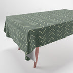 Boho Big Arrows in Leaf Green Tablecloth Gallery Image 1