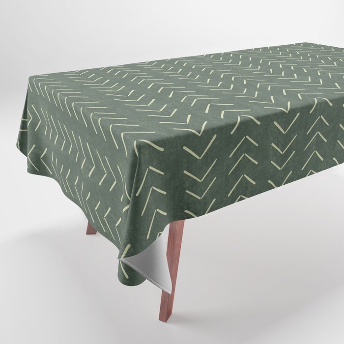 Boho Big Arrows in Leaf Green Tablecloth Gallery Image 1