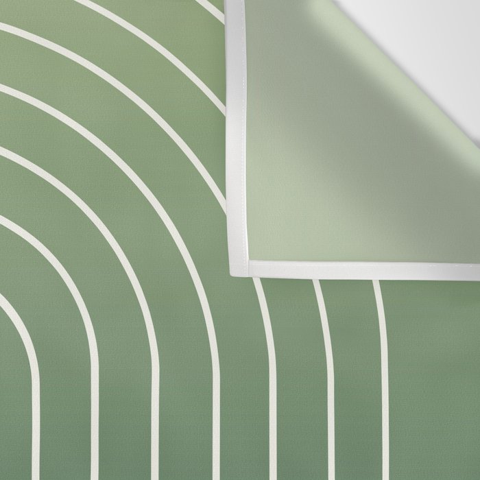 Ombre Arch XIV Green Gradient Modern Geometric Lines Wall Tapestry Gallery Image 3