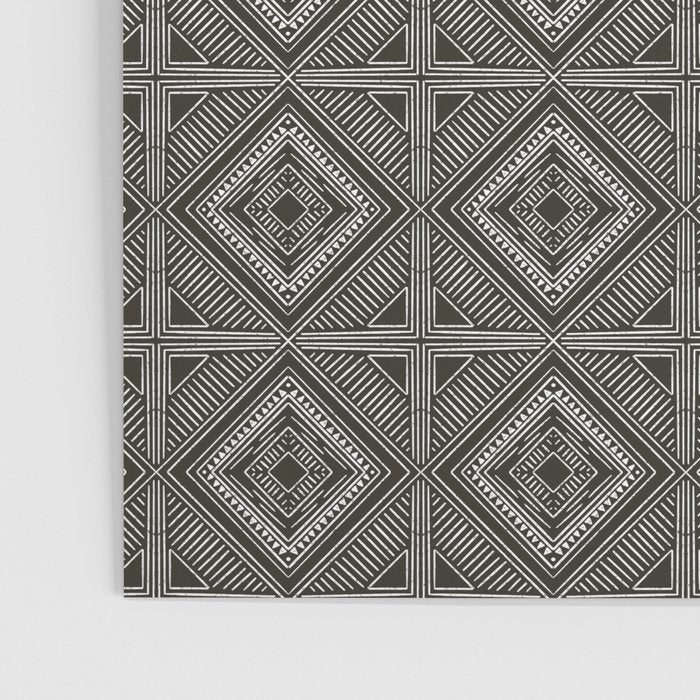 Boho Tiles | Charcoal Poster Gallery Image 3