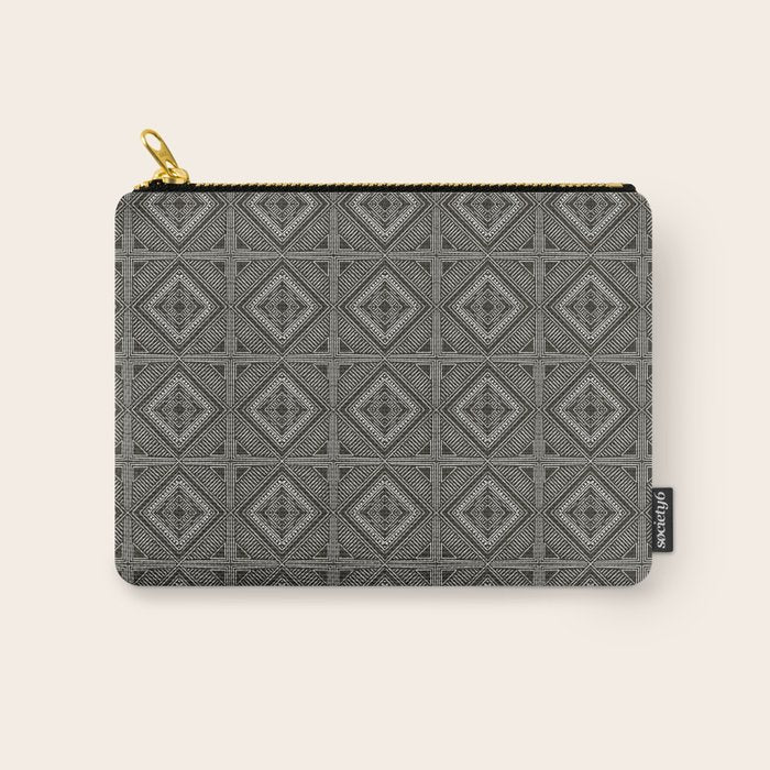 Boho Tiles | Charcoal Carry All Pouch Gallery Image 1