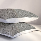 Boho Tiles | Charcoal Pillow Sham Gallery Image 3