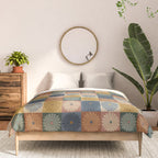 Retro Flowers Check Pattern IX Comforter Gallery Image 3