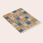 Retro Flowers Check Pattern IX Notebook Gallery Image 2