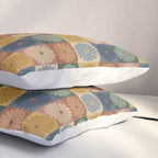 Retro Flowers Check Pattern IX Pillow Sham Gallery Image 3